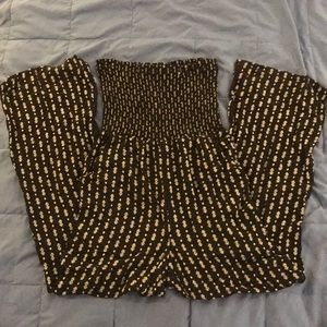 Strapless Flowy Jumpsuit w/ Pockets!